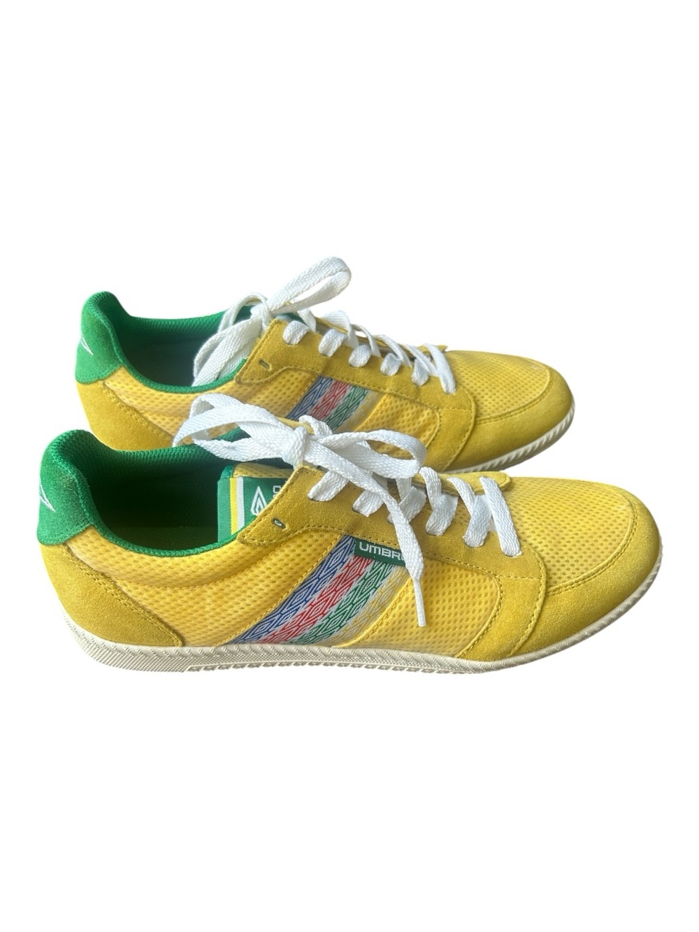 Umbro TX Trainer Brazil Yellow Suede Retro Sneakers Men’s 8.5 Women’s 10